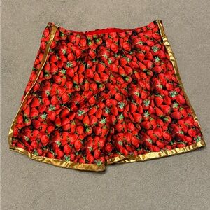 Handmade strawberry print pull on shorts 36”